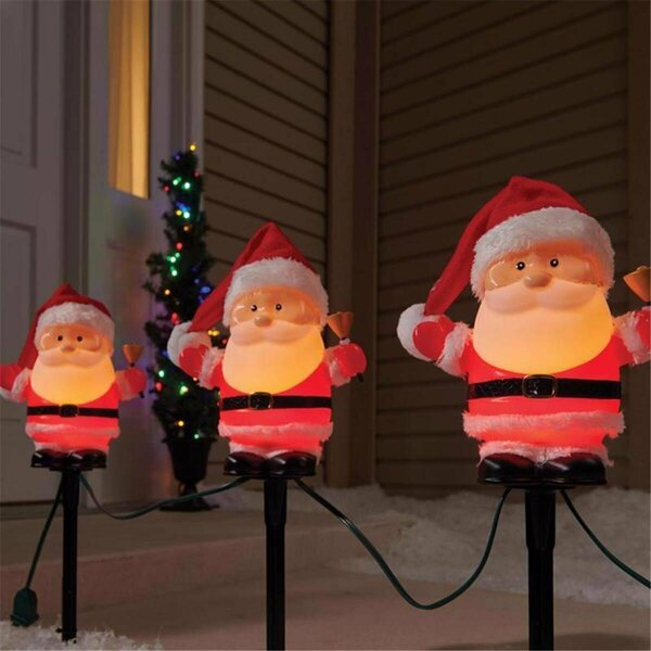 Cerrar 6 in. Incandescent Clear Santa Pathway Decor CE2739690